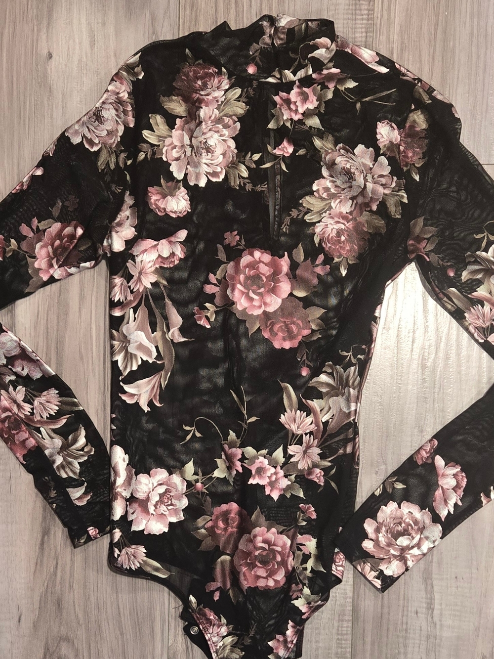 Guess Floral Sheer Bodysuit